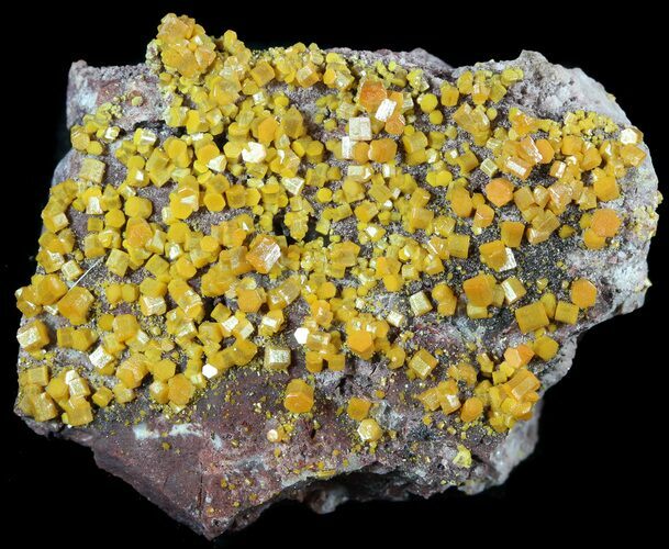 Orange Hexagonal Mimetite Crystal Cluster - Rowley Mine, AZ #49370